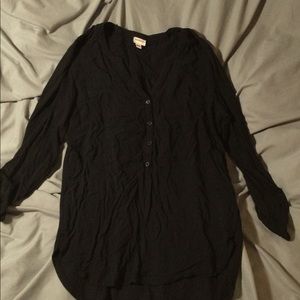 Black button down shirt